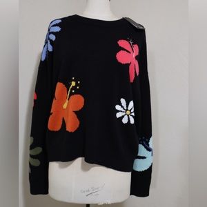 Rails sweater hibiscus floral print NWT current Sz. Medium